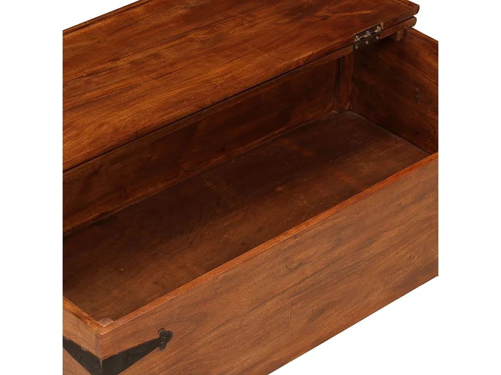 Tavolino da Salotto in Legno Acacia Finitura Ambra 110x55x35 cm