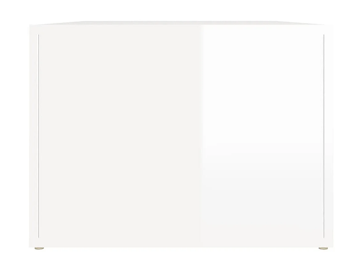 Table basse Blanc brillant 80x50x36 cm Bois d'ingénierie