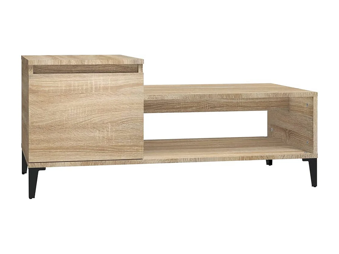 Mesa de centro 100x50x45 cm derivados madeira carvalho sonoma