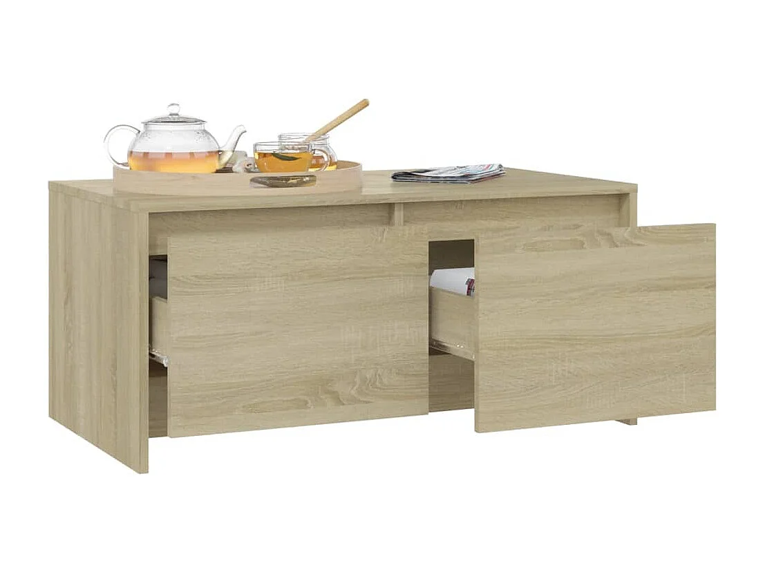 Salontafel 90x50x41,5 cm bewerkt hout sonoma eikenkleurig