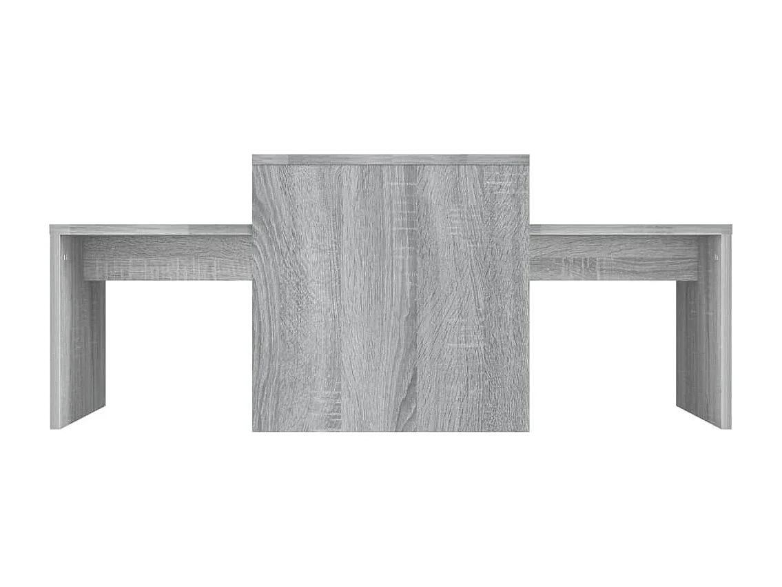 Ensemble table basse Sonoma gris 100x48x40 cm Bois d'ingénierie