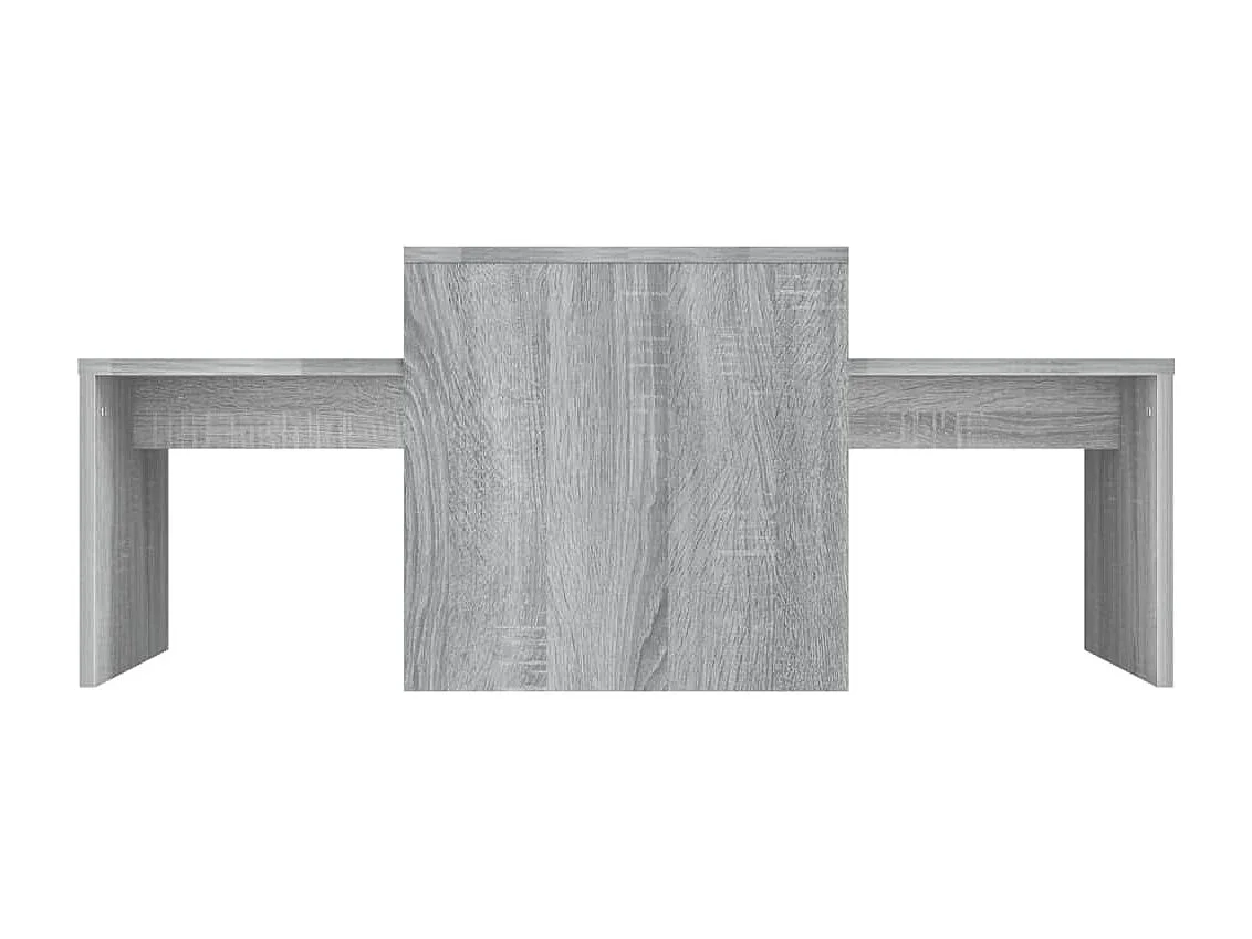 Ensemble table basse Sonoma gris 100x48x40 cm Bois d'ingénierie
