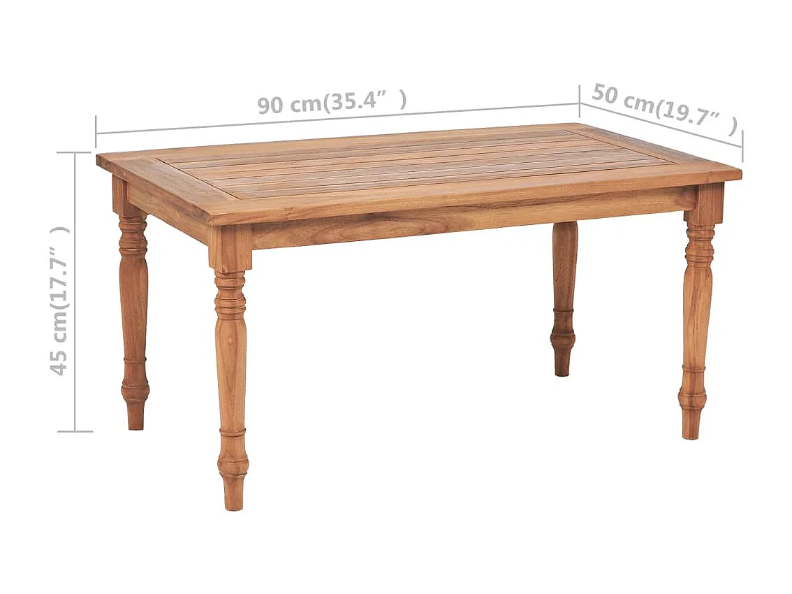 Salontafel Batavia 90x50x45 cm teakhout