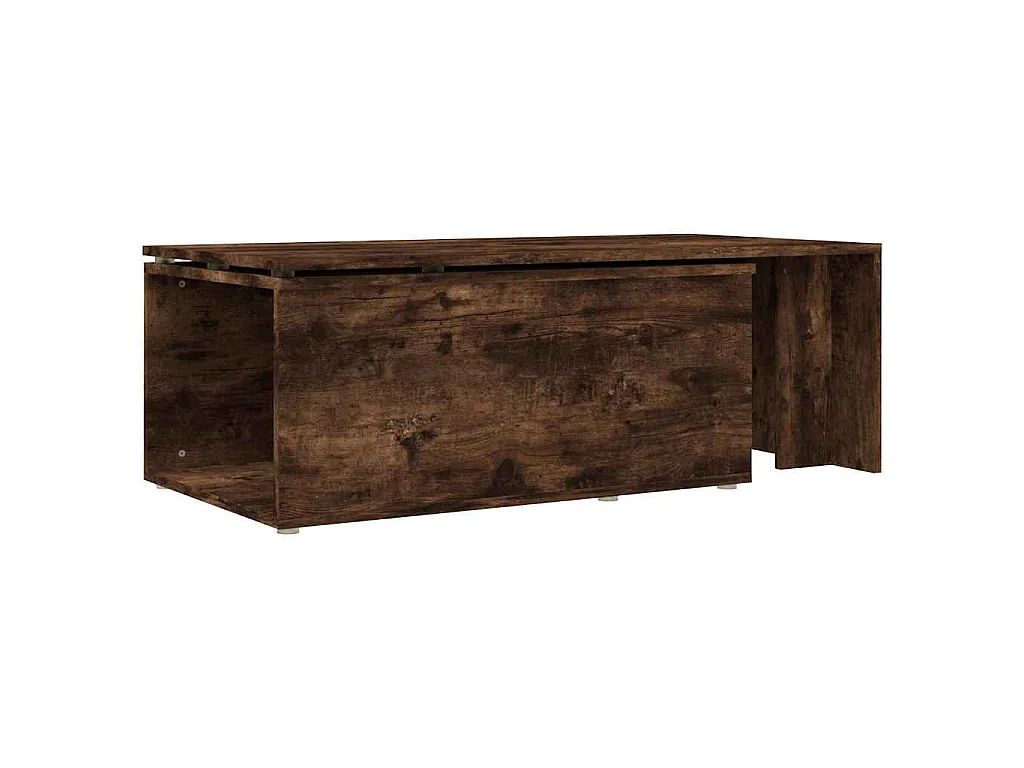 Table basse Chêne fumé 150x50x35 cm Bois d'ingénierie