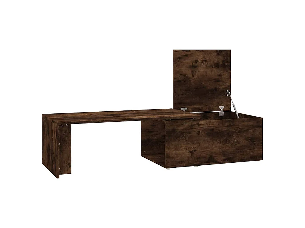 Table basse Chêne fumé 150x50x35 cm Bois d'ingénierie