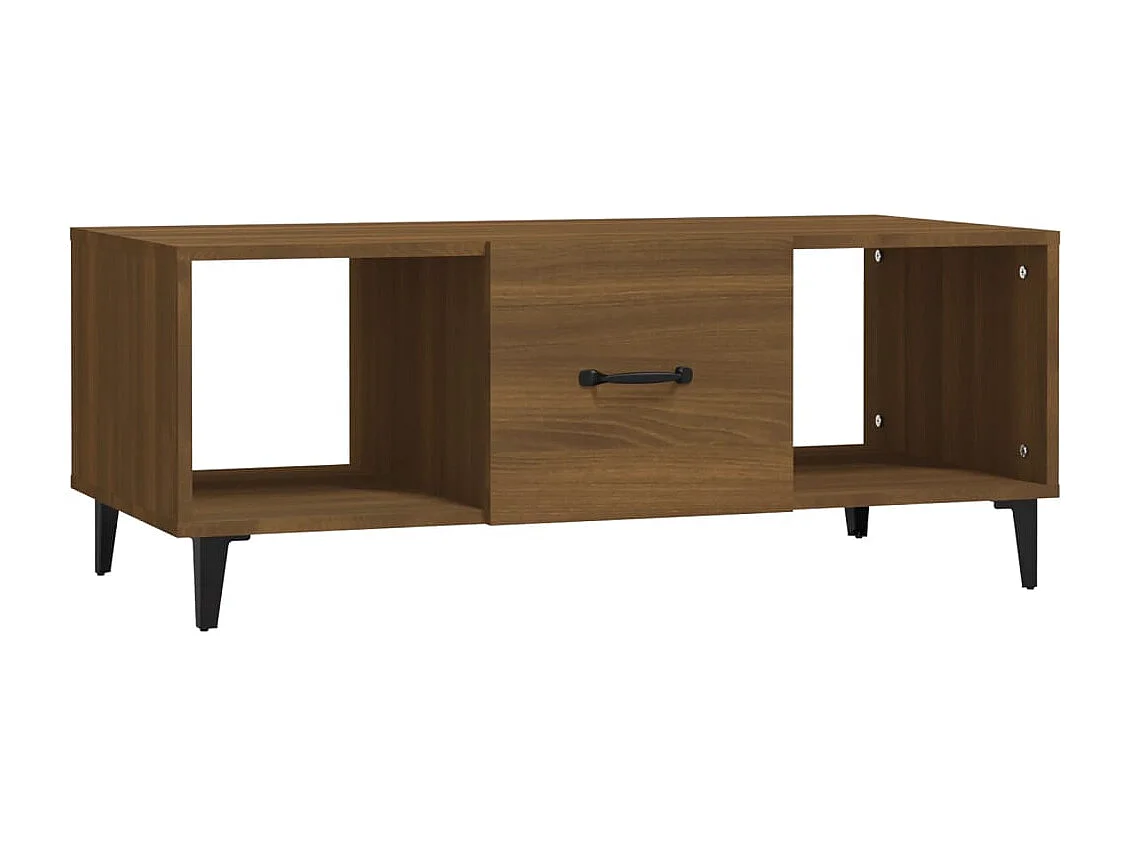 Mesa de centro 102x50x40 cm derivados madeira carvalho castanho