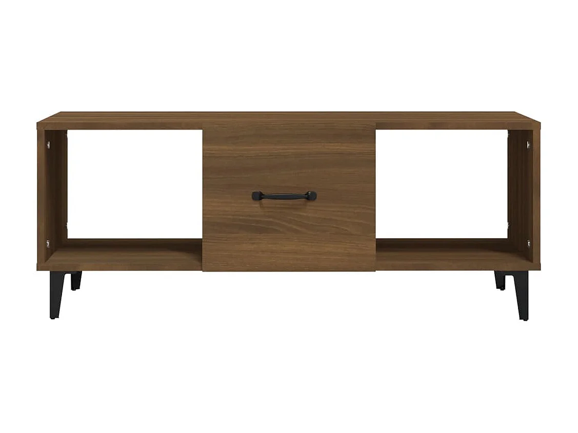 Mesa de centro 102x50x40 cm derivados madeira carvalho castanho