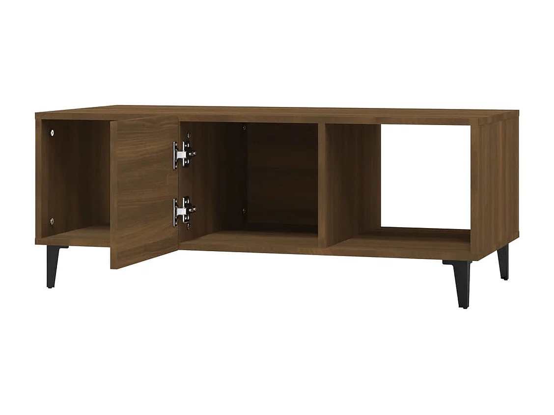 Mesa de centro 102x50x40 cm derivados madeira carvalho castanho