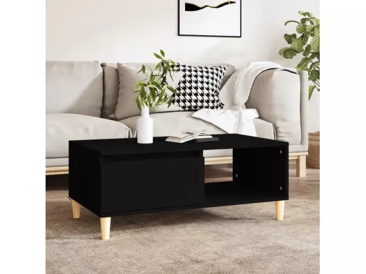 Kauf Unique Couchtisch Schwarz 90x50x36,5 cm Holzwerkstoff