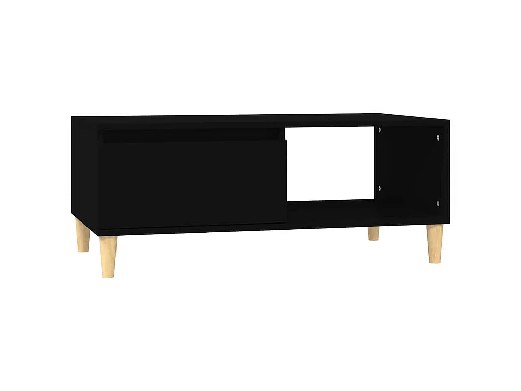 Table basse Noir 90x50x36,5 cm Bois d'ingénierie