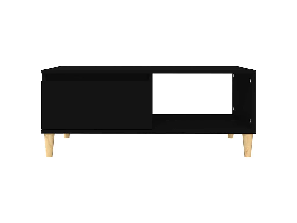 Table basse Noir 90x50x36,5 cm Bois d'ingénierie