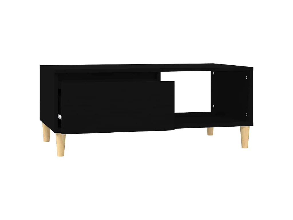 Table basse Noir 90x50x36,5 cm Bois d'ingénierie