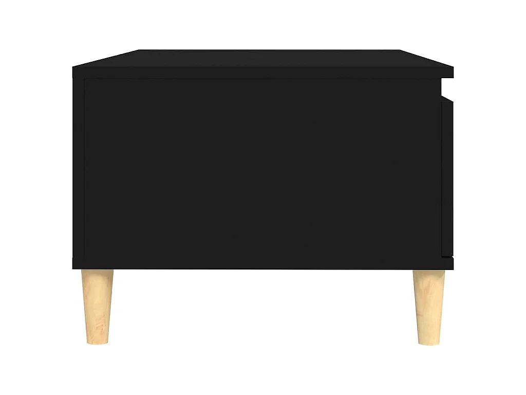 Table basse Noir 90x50x36,5 cm Bois d'ingénierie