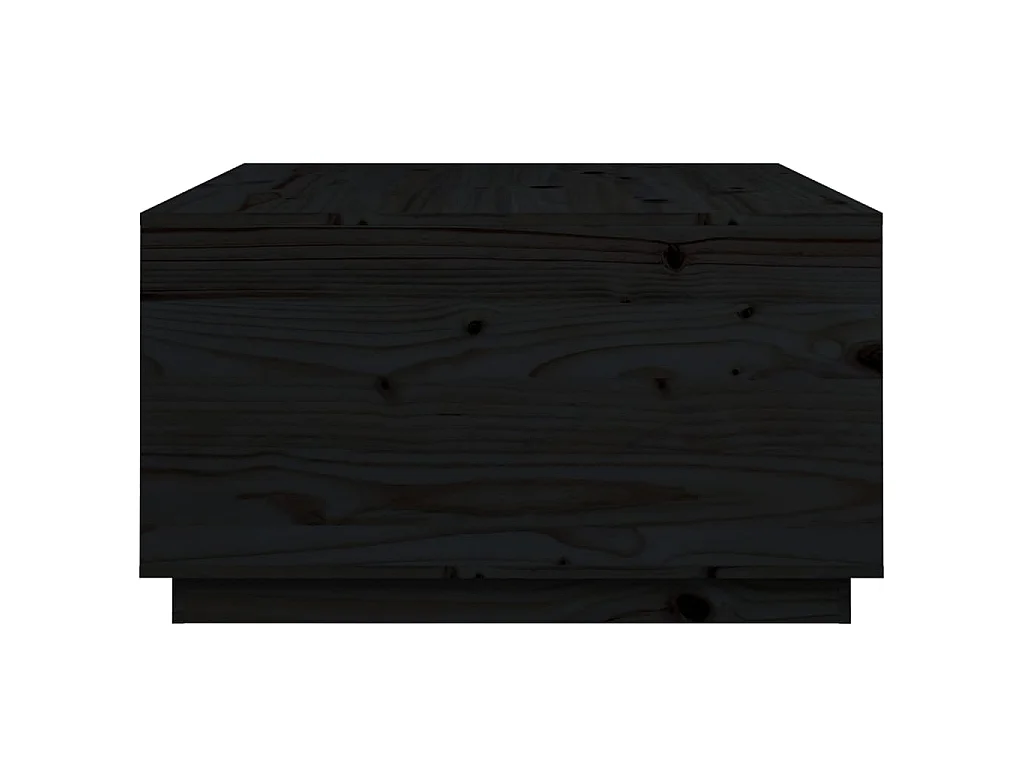 Tavolino da Salotto Nero 80x80x45 cm Legno Massello di Pino