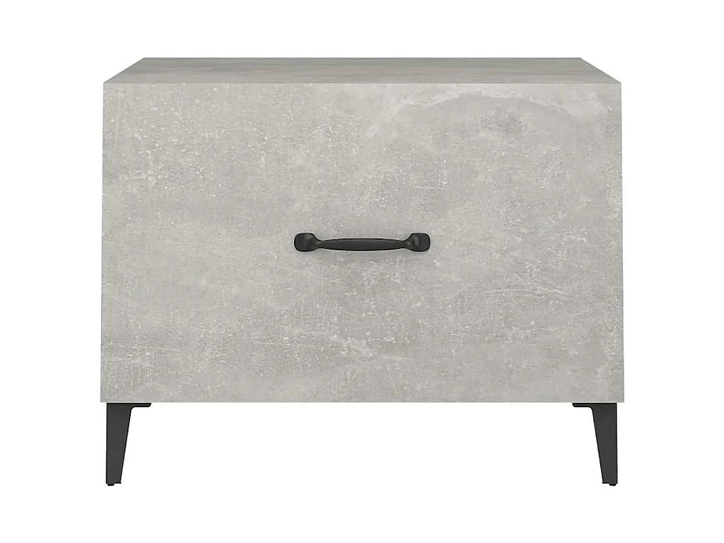 Table basse avec pieds en métal Gris béton 50x50x40 cm