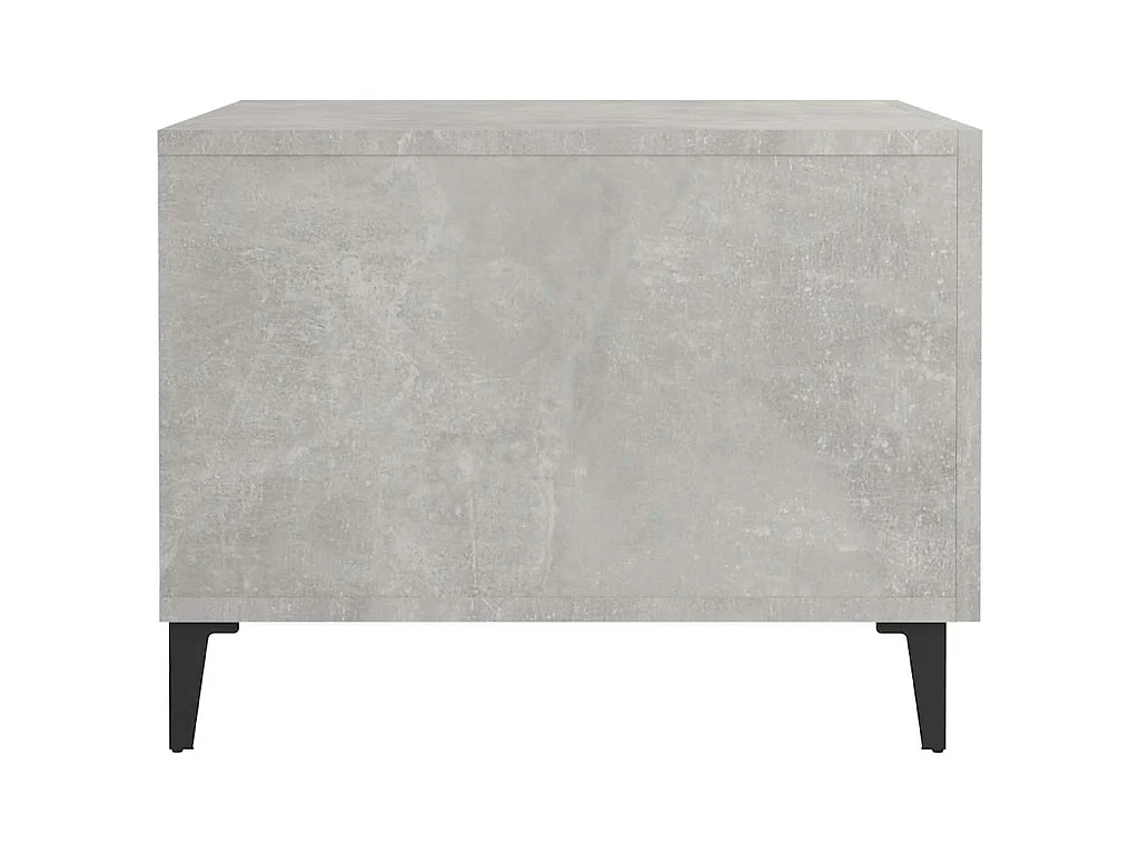 Table basse avec pieds en métal Gris béton 50x50x40 cm