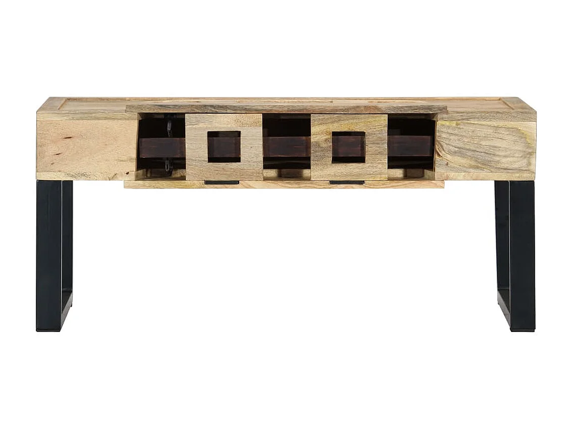 Couchtisch Kassettenstil 100×52×45 cm Massivholz Mango