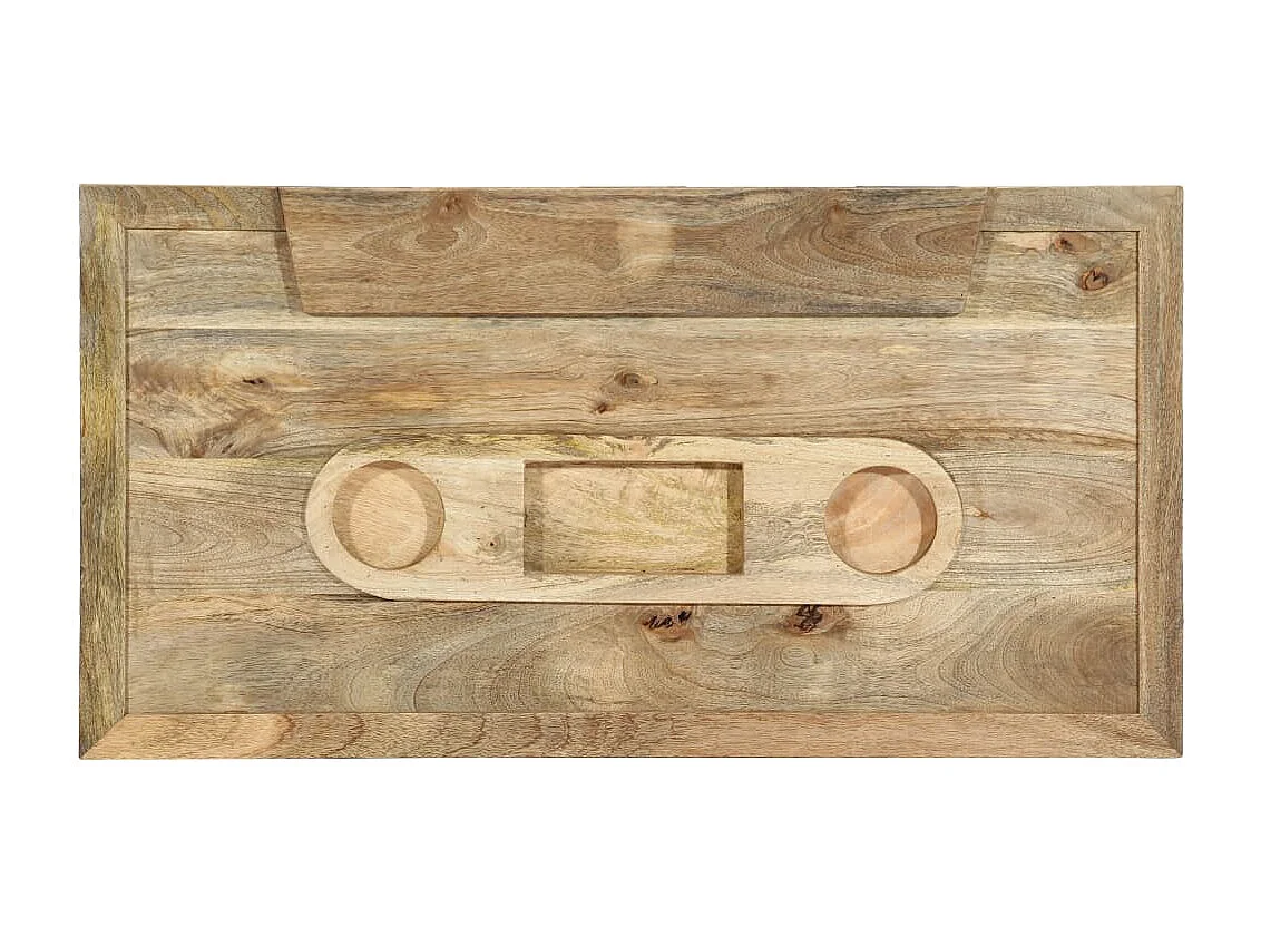 Couchtisch Kassettenstil 100×52×45 cm Massivholz Mango