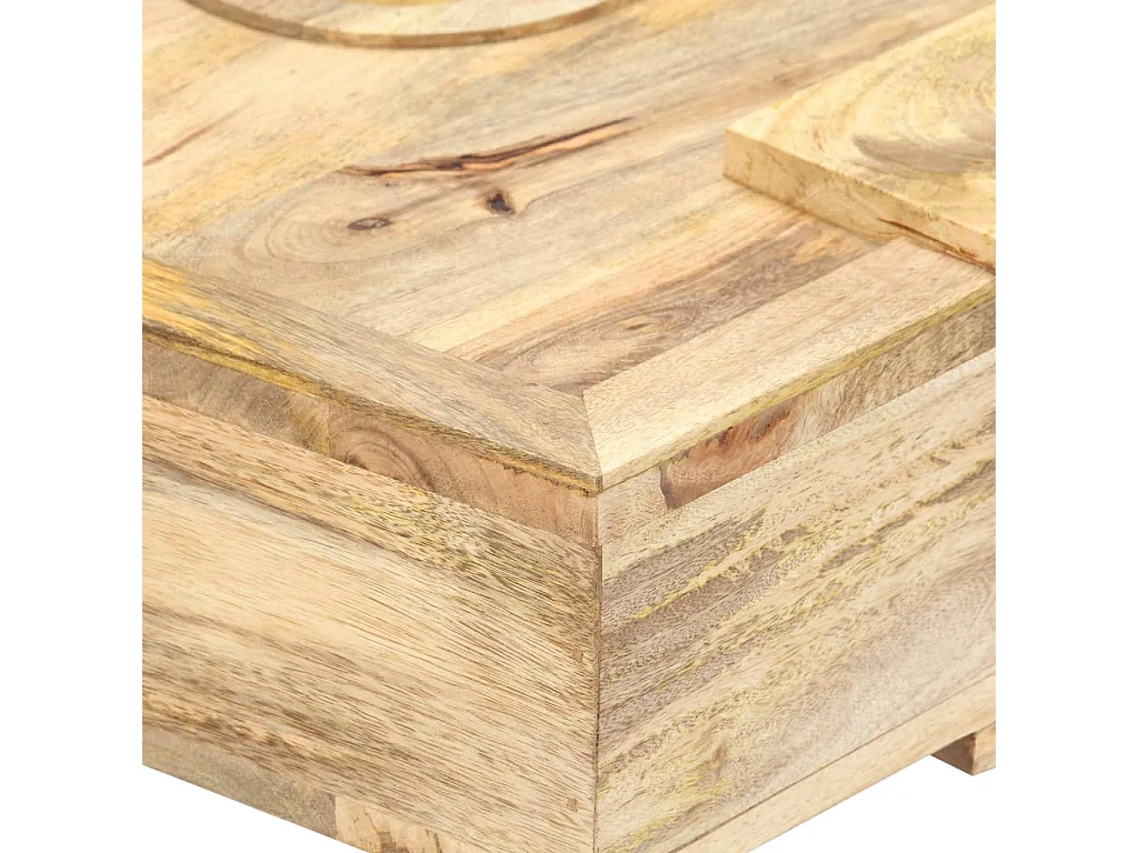Couchtisch Kassettenstil 100×52×45 cm Massivholz Mango