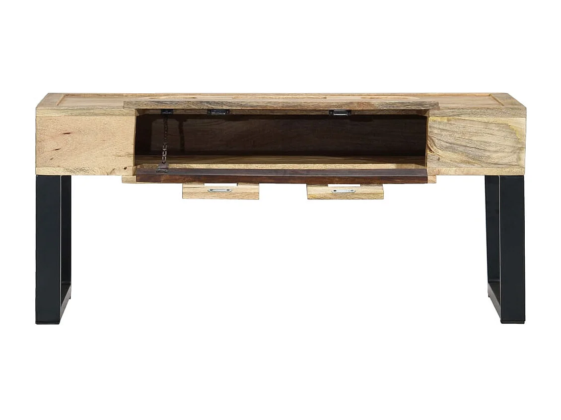 Table basse Style cassette 100x52x45 cm Bois de manguier massif