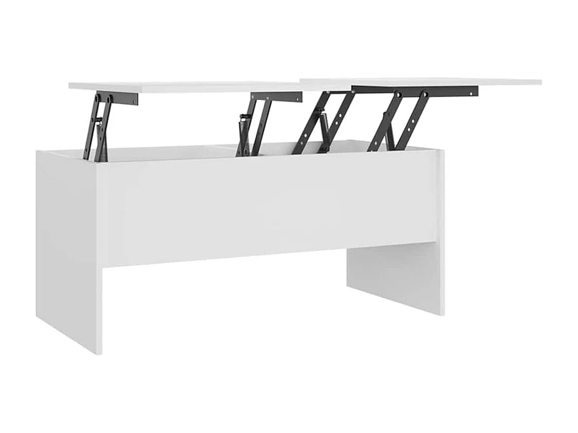 Salontafel 102x50,5x46,5 cm bewerkt hout wit