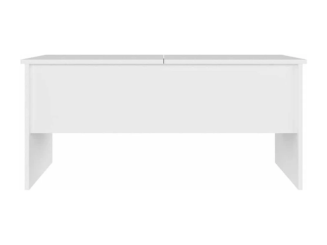 Table basse Blanc 102x50,5x46,5 cm Bois d'ingénierie