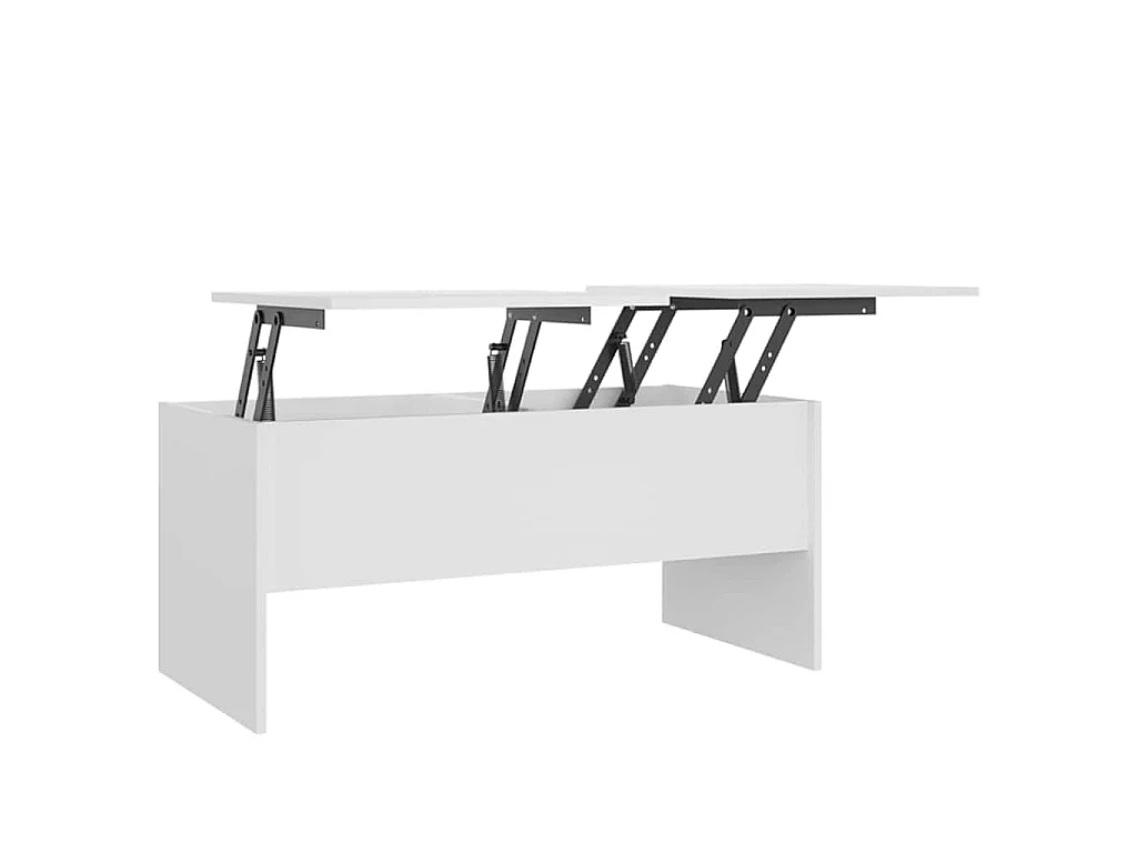 Salontafel 102x50,5x46,5 cm bewerkt hout wit