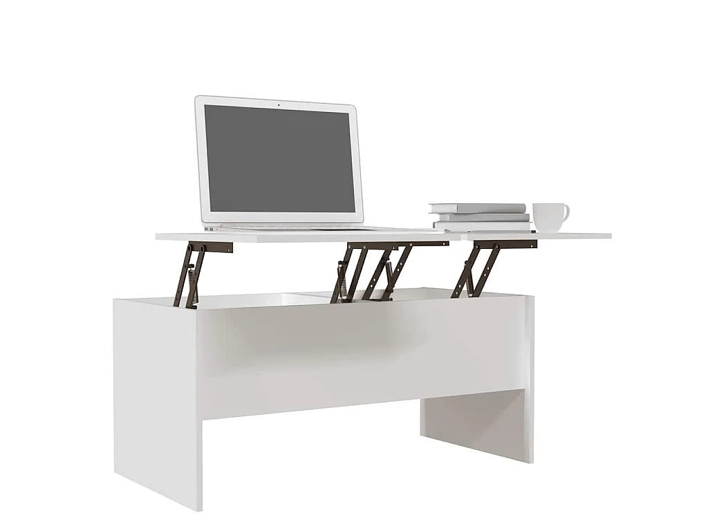 Salontafel 102x50,5x46,5 cm bewerkt hout wit