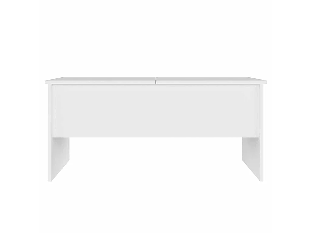 Table basse Blanc 102x50,5x46,5 cm Bois d'ingénierie