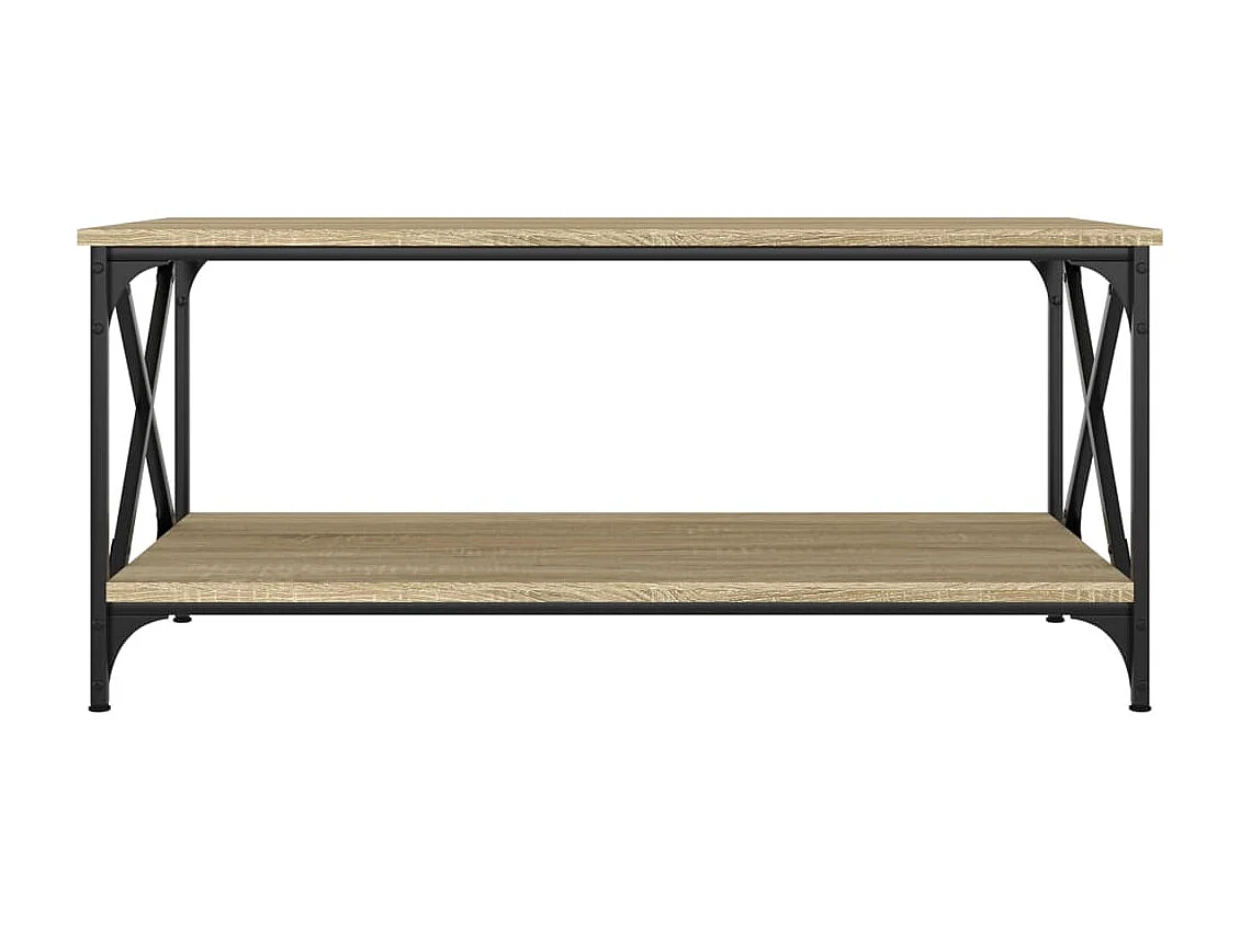 Couchtisch Sonoma Eiche 100x50x45 cm Holzwerkstoff und Eisen