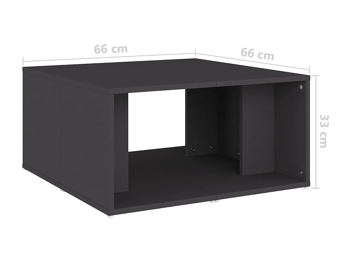 Tables basses 4 pcs gris 33x33x33 cm bois d'ingénierie