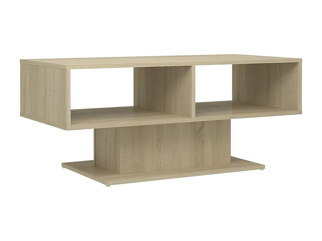 Table basse chêne sonoma 103,5x50x44,5 cm bois d'ingénierie