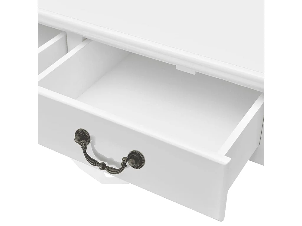 Couchtisch mit 4 Schubladen Weiß