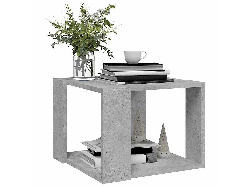 Table basse Gris béton 40x40x30 cm Bois d'ingénierie