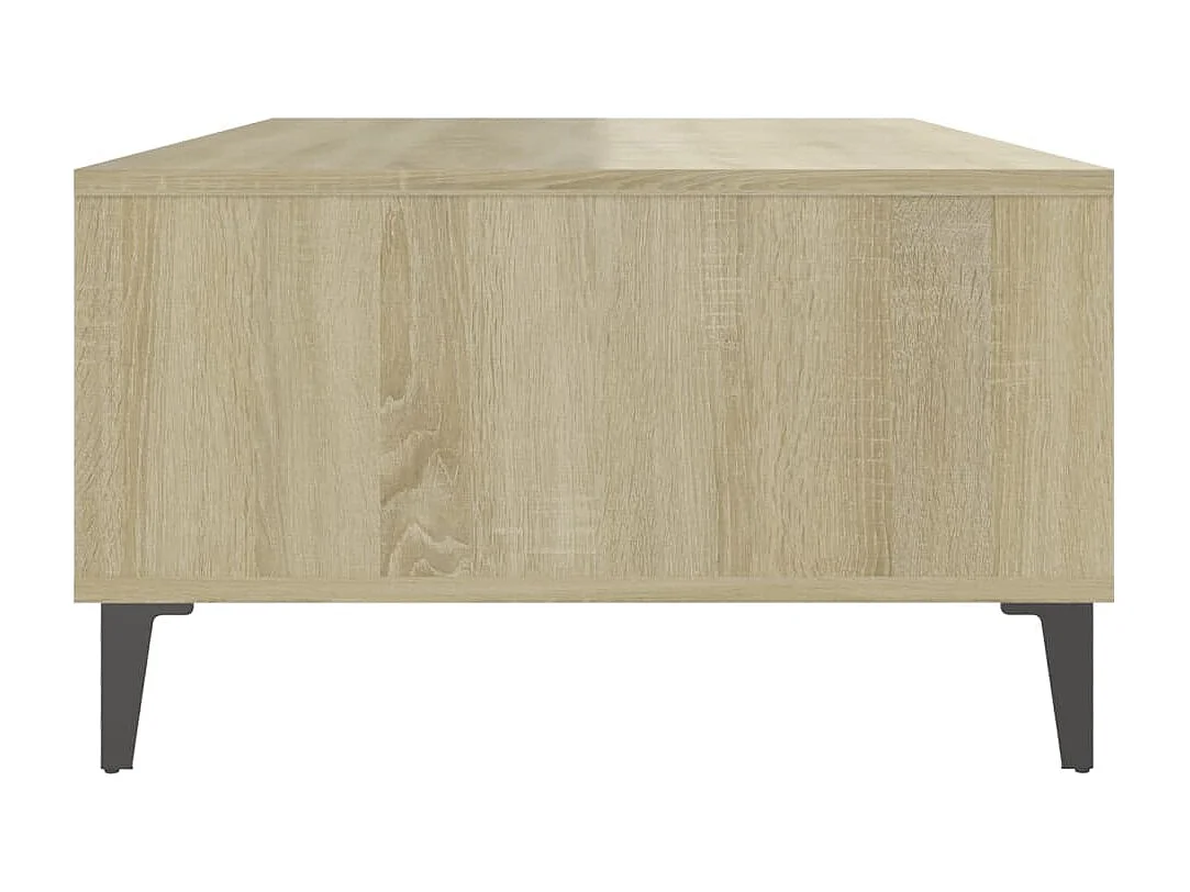 Salontafel 103,5x60x35 cm bewerkt hout wit en sonoma eikenkleur