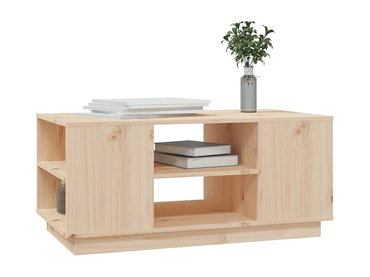 Mesa de centro 90x49x40,5 cm madeira de pinho maciça