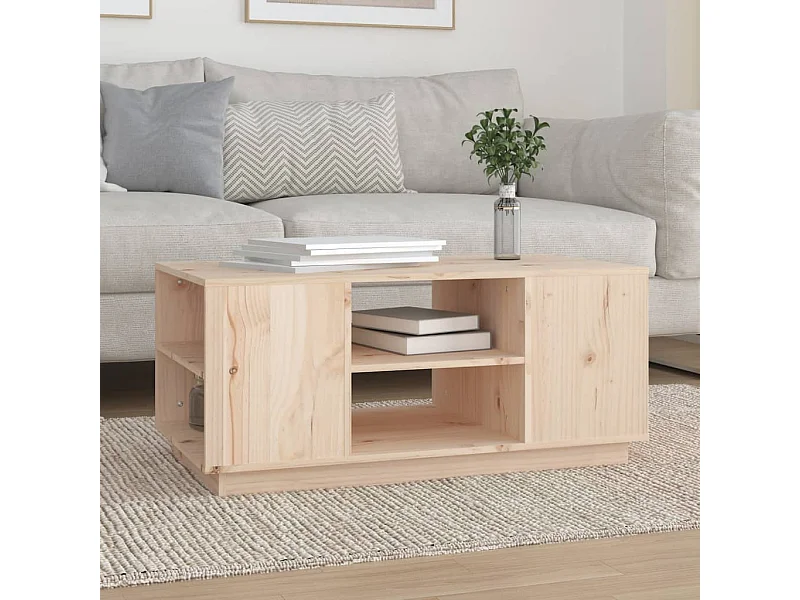 Mesa de centro 90x49x40,5 cm madeira de pinho maciça