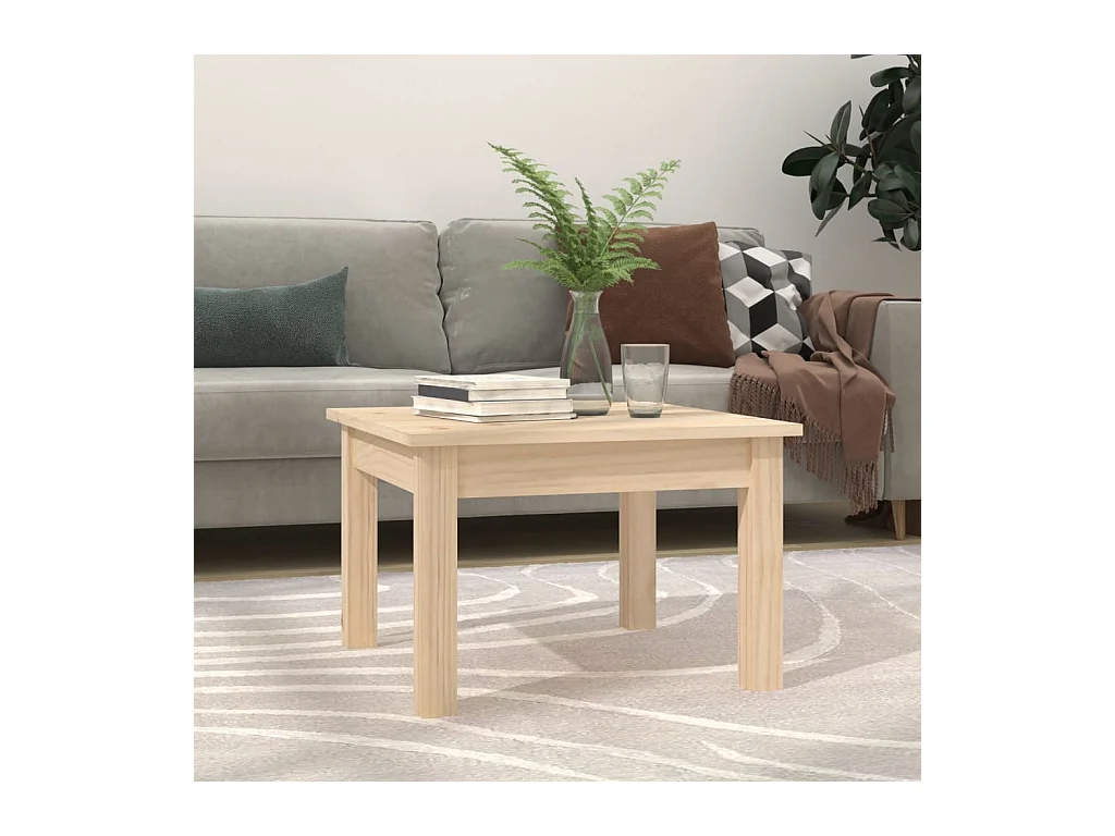Table basse 45x45x30 cm Bois massif de pin
