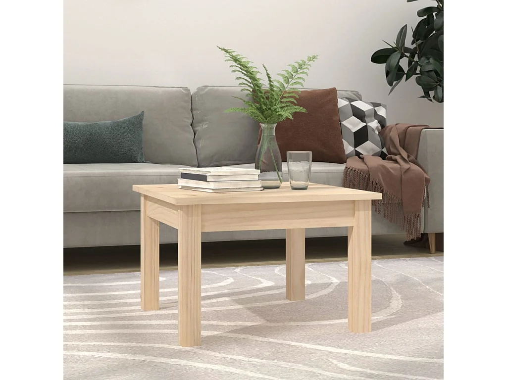 Table basse 45x45x30 cm Bois massif de pin