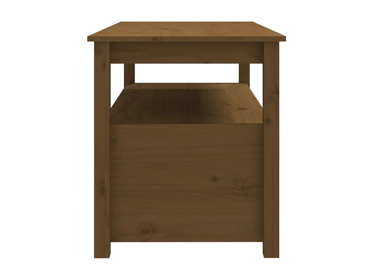 Table basse Marron miel 102x49x55 cm Bois massif de pin
