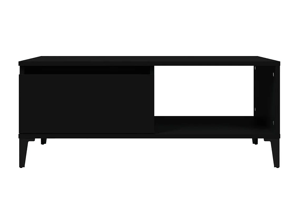 Salontafel 90x50x36,5 cm bewerkt hout zwart