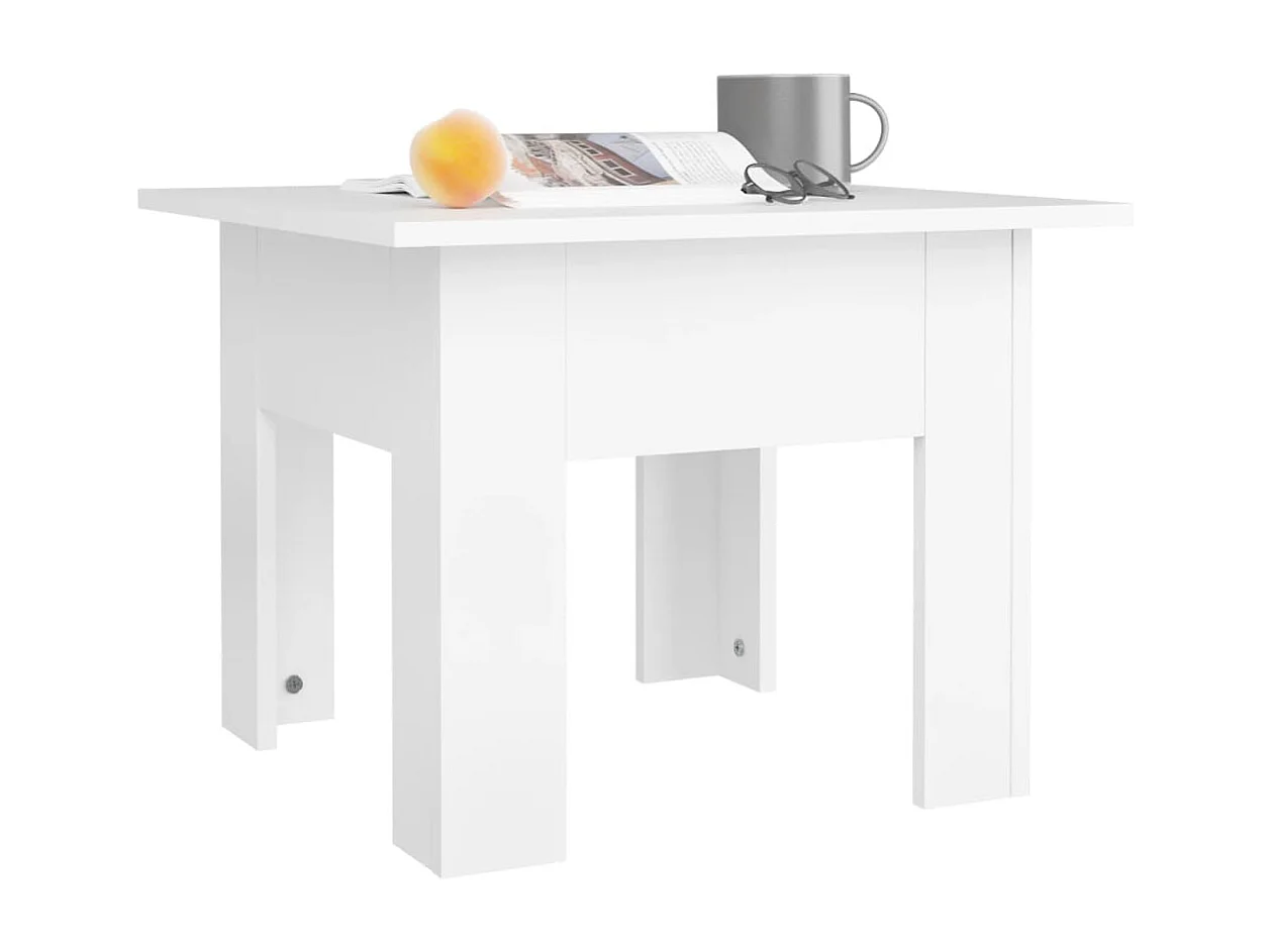 Couchtisch Weiß 55x55x42 cm Holzwerkstoff