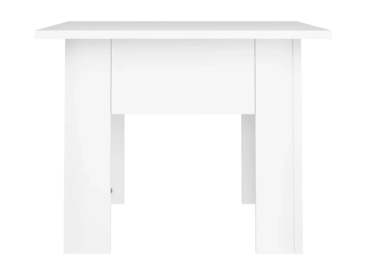 Couchtisch Weiß 55x55x42 cm Holzwerkstoff