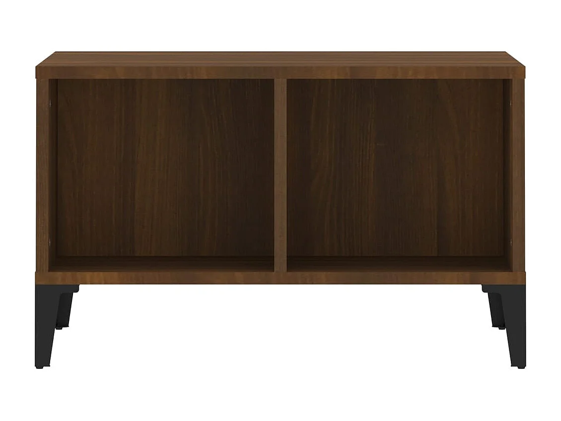 Mesa de centro madera contrachapada marrón roble 60x50x36,5 cm