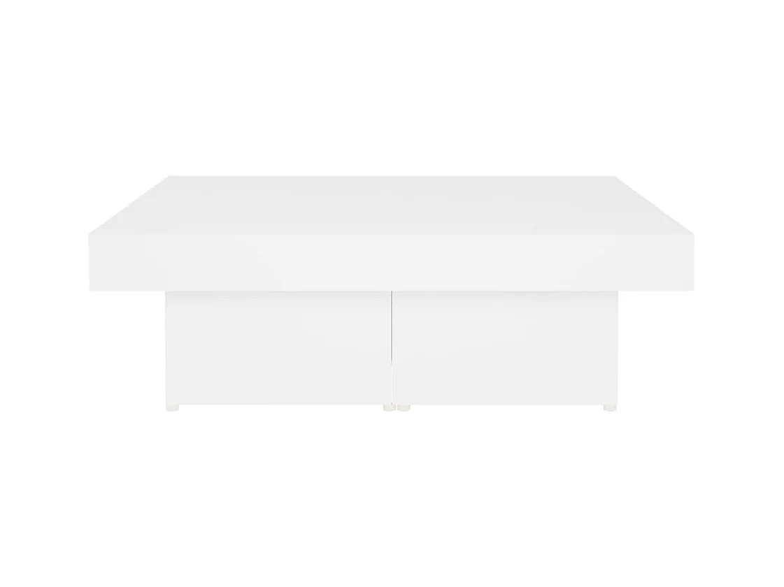 Table basse blanc 90x90x28 cm bois d'ingénierie