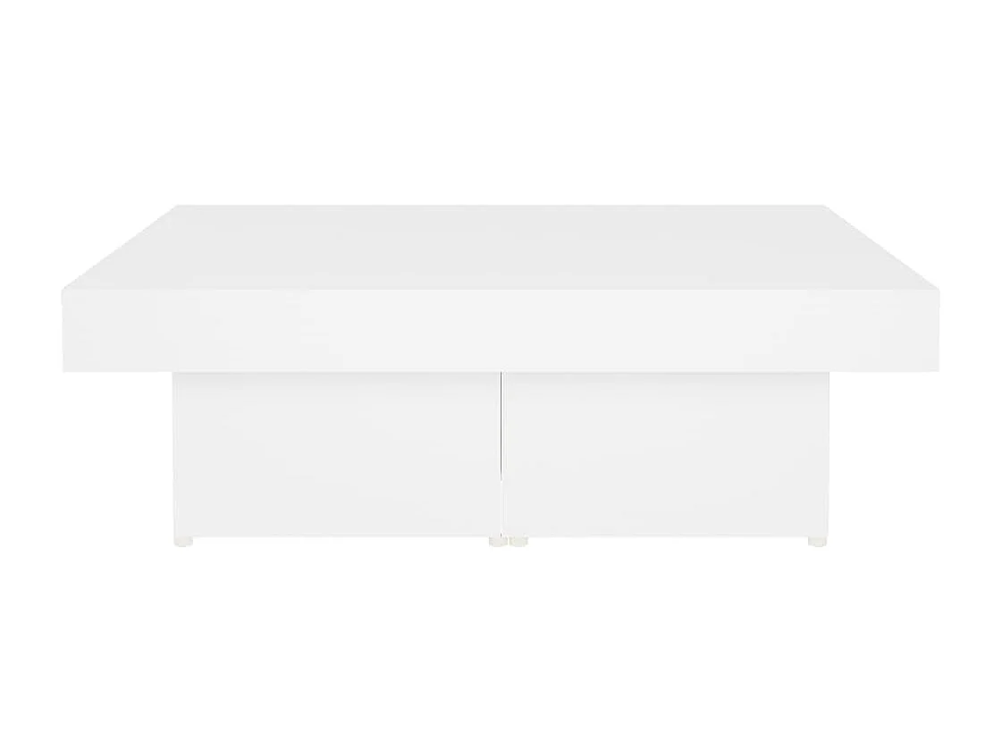 Table basse blanc 90x90x28 cm bois d'ingénierie