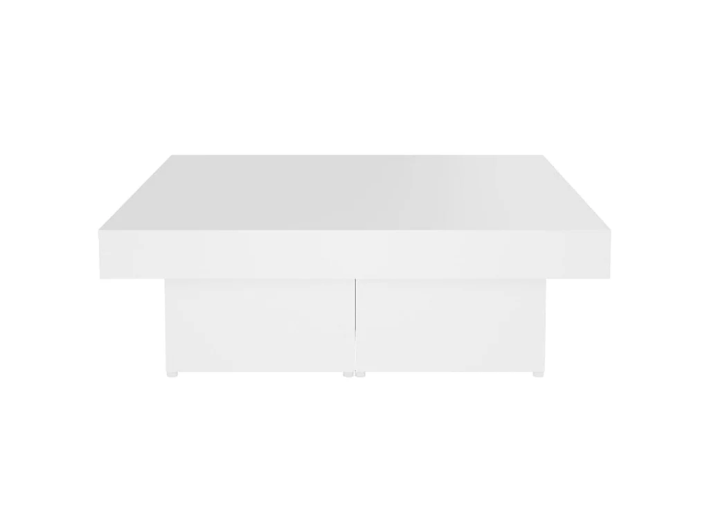 Table basse blanc 90x90x28 cm bois d'ingénierie