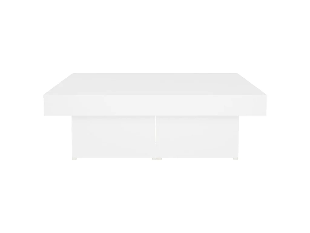 Table basse blanc 90x90x28 cm bois d'ingénierie