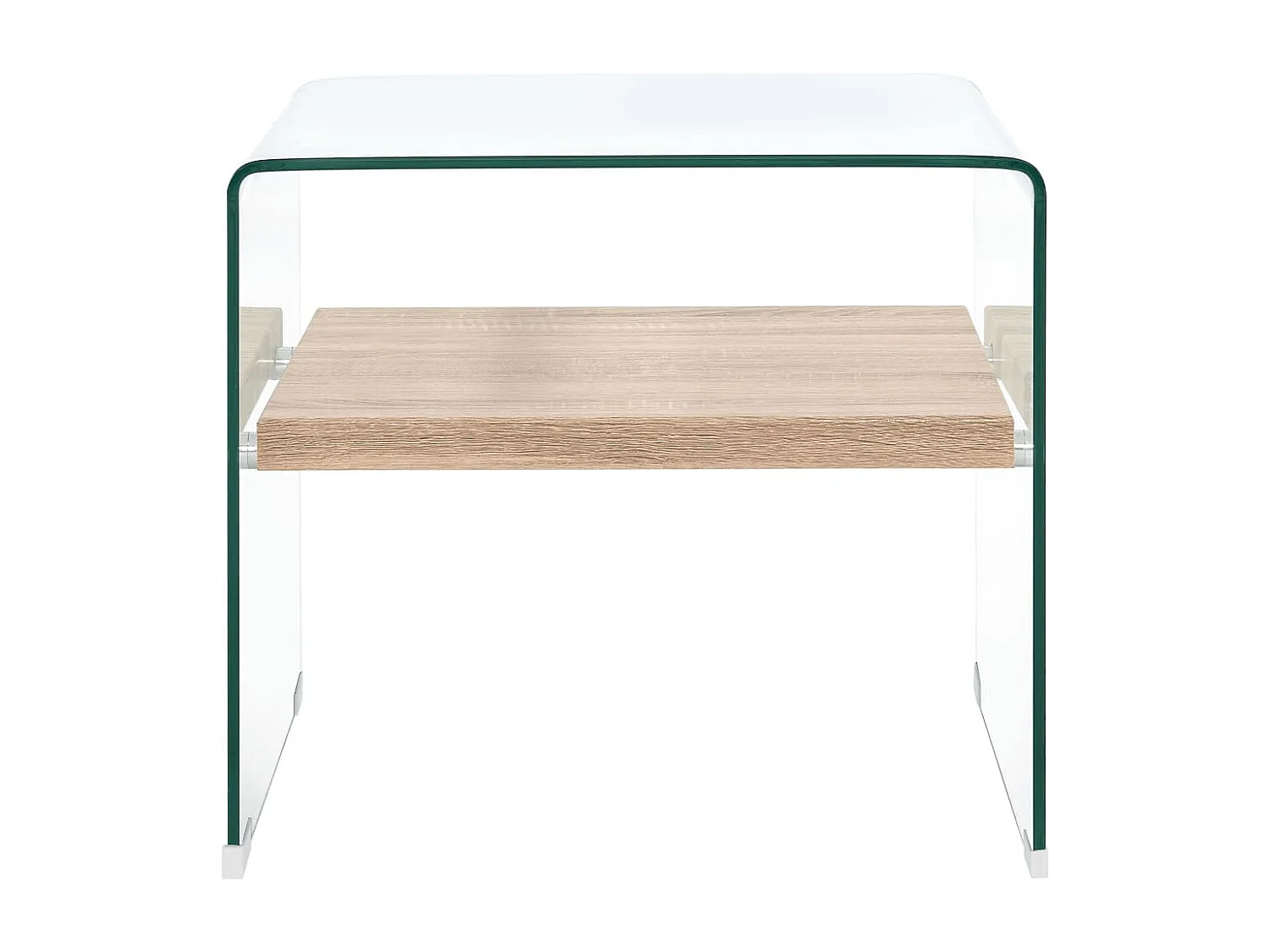 Couchtisch Transparent 50×50×45 cm Hartglas