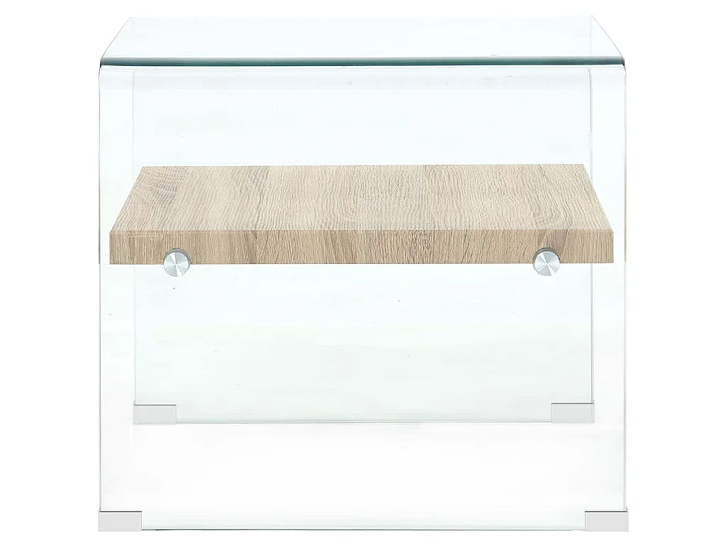 Table basse Clair 50x50x45 cm Verre trempé